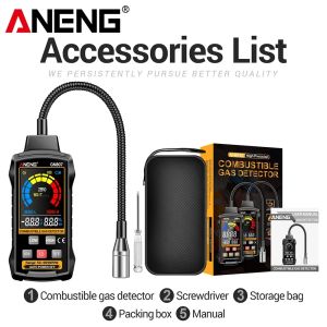 ANENG GN807 Combustible Gas Leak Detector Adjustable Sensitivity Sound Light Alarm Natural LPG Methane Propane Coal Gas PPM LEL
