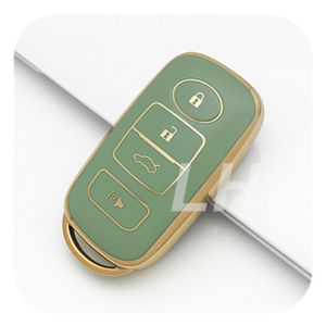 🔥Ready Stock🔥 Perodua Myvi 2022 Perodua Ativa Perodua Alza 2022 Perodua Axia 2023 Gold Edge Remote Key Cover Protector case TPU Water Resistant Drop Protect Dust Resistant