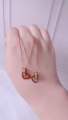 Kalung Rantai Tipis Love Kait Permata Titanium Perhiasan CXA25062401. 