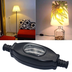 Light Waterproof Switch Appliance Switch ON/Off Button Inline Cord Cable Switch for Table Lamps Bed Lamp AC250V 6A