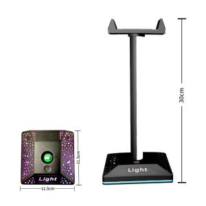 RGB Gaming Headphone Stand 3.5mm Audio Touch Control Translucent Led Light Computer Desktop Display Holder For Pc PS4 PS5 Xbox All Headsets Gamers Gaming PC Accessories Desk