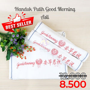 Handuk Good Morning 100% Cotton Handuk Wajah Perlengkapan Haji dan Umroh