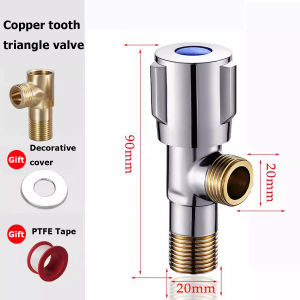 Triangle Valve Full Copper Thickness Cooling Hot Faucet 304 Stainless Steel Corner Valve Int