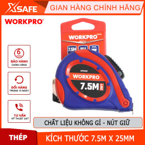 Thước cuộn thép tự khóa kích thước 7.5Mx25mm Workpro - WP261007