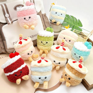 น่ารักเชอร์รี่เค้กตุ๊กตาพวงกุญแจกระเป๋าจี้อุปกรณ์เสริมจี้หญิงและสุภาพสตรีของขวัญวันหยุด