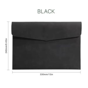 Thickened Leather File Bag Logo Printable A4 Waterproof Business Briefcase Document Folder Office Organizer Bags Laptop Sleeve