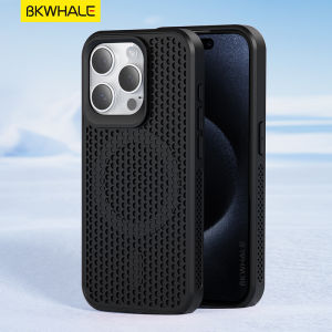 BKWHALE เคสแม่เหล็กติดโทรศัพท์ระบายความร้อนสำหรับ iPhone 17 Pro Max 17 Air 16 Pro Max 15 Pro Max 14 Pro Max 13 Pro Max 12 Pro Max 11 Pro Max 16 Plus ปลอกอ่อนป้องกันการตก