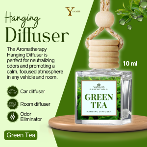Green Tea Scent Hanging Car Diffuser – 10ml Oil-Based Long-Lasting Fragrance