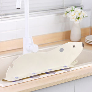 ⚡️Fast Delivery⚡️Splash Guard for Sink Lovely Bear Splash Guard Behind Faucet Kitchen Bathroom Island Sink Backsplash Guard with Suction