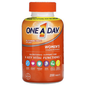 One-A-Day Womens Complete Multivitamin Daily Vitamin & Mineral Supplement for Women Supports Overall Wellness Pack of 200 Tablets