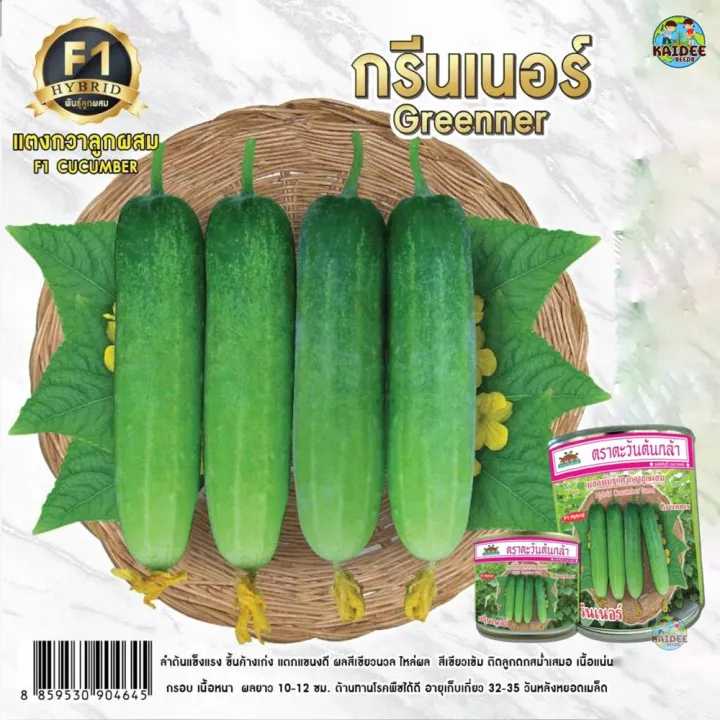 เมล็ดแตงกวา กรีนเนอร์ F1 ต้านทานโรค ผลยาวสวย