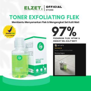 Elzetskincare BPOM Exfoliating Toner flek Pengangkat Sel Kulit Mati Wajah Toner Pengelupasan Toner Flek noda bintik Hitam Melasma Noda Hitam Bekas Jerawat