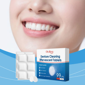 new Denture Cleaning Effervescent Tablets: Daily Cleaning of Denture Dirt and Stains Denture Care Effervescent Tablets Free Shipping