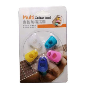 ปลอกซิลิโคน สวมนิ้ว สําหรับเล่น กีตาร์ เบส อูคูเลเล่ ปลอกสวมนิ้ว ปลอกนิ้วซิลิโคนกันเจ็บนิ้ว