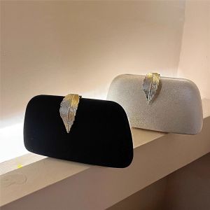 FEELING WELL Glitter Evening Banquet Bag Sequin Large Capacity Box Handbag Retro Mobile Phone Pouch Shoulder Bag Party
