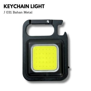 Senter Mini COB Rechargeable LED Keychain Light Senter Kotak Gantungan Kunci Pembuka Botol