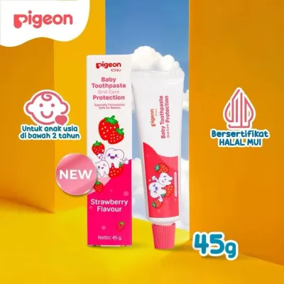 Pigeon Cussons Toothpaste / Pasta Gigi Strawberry Orange 45 Gr / Cussons Fruity Berries Strawberry Smoothie Sparkling Orange Fresh Apple Pasta Gigi Bayi Pigeon Bagus Untuk Gusi dan Gigi Anak / Pure Kids Tooth Paste