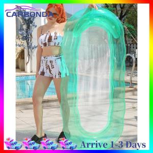 พองลอยได้แถวพกพาน้ำพกพา Hammcok Lounger PVC พับเก็บได้พร้อมอุปกรณ์เสริมสระว่ายน้ำที่แขนพนักว่ายน้ำ