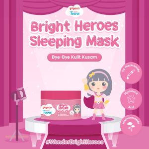 Pigeon Teens Bright Heroes Sleeping Mask 30 Gr Masker Wajah Perawatan Muka