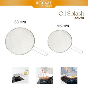 Oil Splatter Pelindung Cipratan Minyak Asta Stainless Handle Atas & Samping | 25cm 33cm