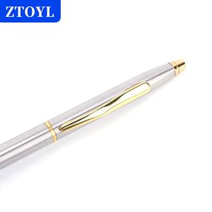 [COD]🔥🔥🔥ZTOYL 1pc Metal Ballpoint Pen Stationery Stainless Steel Rod Rotating Pen Ballpen