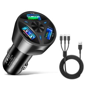 Bộ chuyển đổi sạc cho xe Hơi 35W phổ quát với ba cổng USB tiêu chuẩn cho nhiều thiết bị bộ chuyển đổi nguồn điện hỗ trợ QC3.0