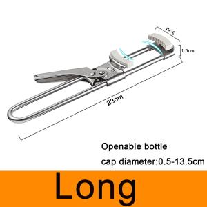 Dụng cụ mở chai bằng thép không gỉ điều chỉnh được đa năng cho nhà bếp với tay cầm chống trượt