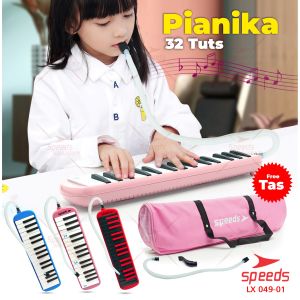 SPEEDS Alat Musik Pianika Tas Set Keyboard Mainan Anak Perlengkapan Sekolah 049-01A 2 selang