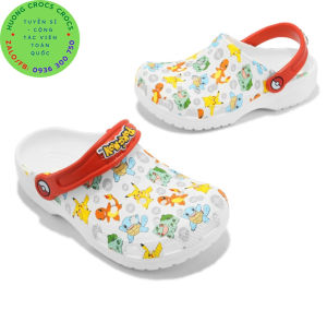 DÉP SỤC NHỰA ĐI MƯA CROCS  CHO TRẺ EM HÌNH POKEMON