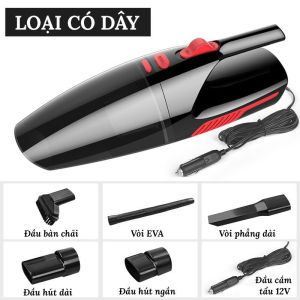Máy hút bụi làm sạch nội thất xe hơi thiết kế mới cực đẹp hàng cao cấp lực hút khỏe cơ động cao