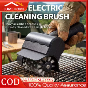 Electric Rotating BBQ Grill Cleaning Brush 1 Brush Heads with Water Spray Portable for Outdoor & Kitchen Use