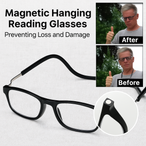 Foldable Magnetic Neck Hanging Reading Glasses Anti-fatigue Anti-light Loss