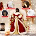 Angel Christmas Tree Topper with Lights and 40-Inch Extension Cord, Lighted Tree Toppers Christmas Decorations, Elegant and Durable, Perfect for Holiday Home Decor and Gifts, White, WOKEISE. 