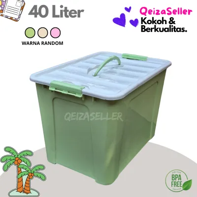 SHINPO CB 30 LITER SPARK Container Box Bening Transparan ADA RODA Berkualitas