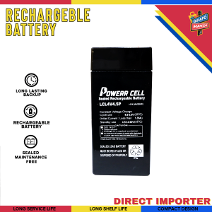 Quiapo Mania by Powerrcell 4V 4.5AH/20HR Sealed Rechargeable Battery 4 Volts 4.5 Ampere Hour