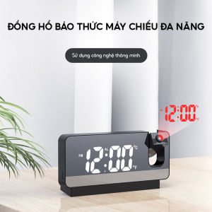 Combo 2 Đồng hồ kĩ thuật số máy chiếu rõ nét đồng hồ báo thức để bàn cao cấp