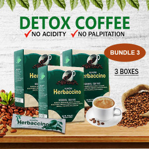 Almon Herbaccino Coffee Drink(3 BOXES/30 SACHET) Herbal Detox High Fiber Bona Aroma Great Taste Vita Natural Organic