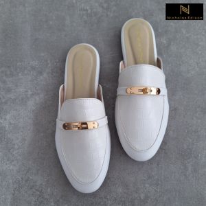 Nicholas Edison Flat Hiromi Sandal Mules Slip On Round toe Terbaru