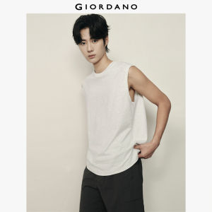 Giordano Men 100% Cotton crewneck sleeveless Tank Free Shipping 01025566