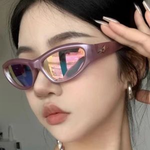 Retro Y2K Style Women Cat Eye Sunglasses Fashion Colorful Mirror Goggles Men Punk Sports Sun Glasses Brand Designer
