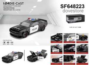 Mainan Anak Miniature Miniatur Pajangan Diecast Mobil Challenger Redeye Hellcat Police Polisi Car Alloy Skala 1:24 Toys