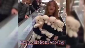 Chó robot AI mới 2025 - Chó robot thông minh thực tế của tôi giống như chó thật chó robot nhồi bông tương tác cho người lớn biết đi sủa vẫy đuôi dành cho những người yêu thú cưng