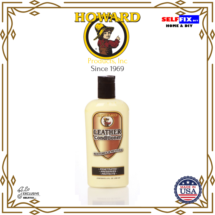 Howard Leather Conditioner 8oz (236ml) Leather Care Lotion Restores