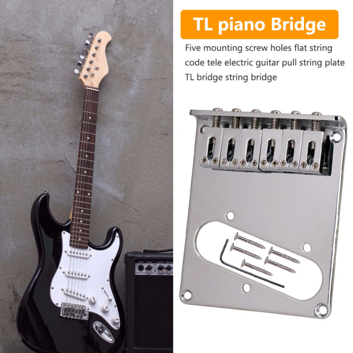 1 Set 6 Saddle Guitar Bridge For Telecaster Tele Tl Electric Guitar 