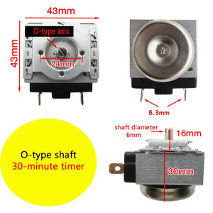 3pcs DKJ/1-30 30 Minutes  Oven Disinfection Cabinet  Part Oven Timer O-Type Shaft Mechanical Timer