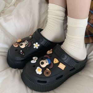Sandal Slop Wanita Sepatu Wedges Sol Tebal Sandal Baim Wedges Baim Wanita Anti-selip BAIM DOG