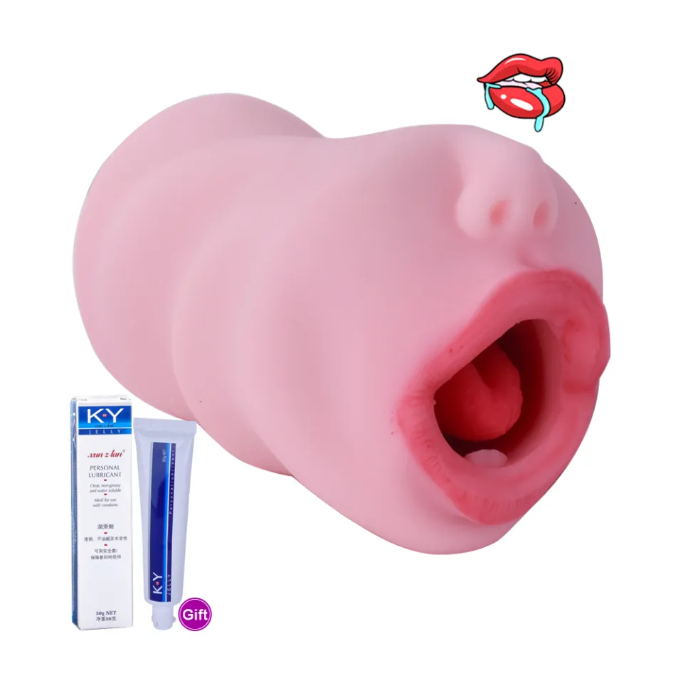 Male Oral Mouth Real Intimate Goods Deep Throat Double Hole Sex Toy for Men  | Lazada