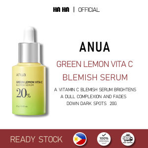 Anua Green Lemon 56% Vitamin C 20% Serum 20ml 56% Green Lemon Extract 20% Ascorbic Acid Formula Brightening Dark Spot Reduction Blemish Care Even Skin Tone for Dull Skin Daily Use Gentle Non-Sticky Fast-Absorbing Lightweight Hypoallergenic