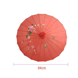 84cm Chinese Traditional Oil Paper Umbrella Flower Patterned Silk Retro Japanese Paper Umbrella