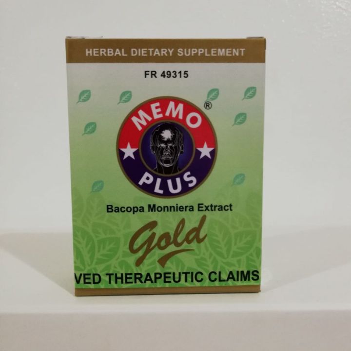 MEMO PLUS GOLD Dietary Supplement BACOPA MONNIERA Extract 30